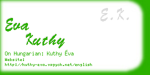 eva kuthy business card