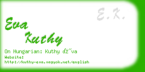 eva kuthy business card